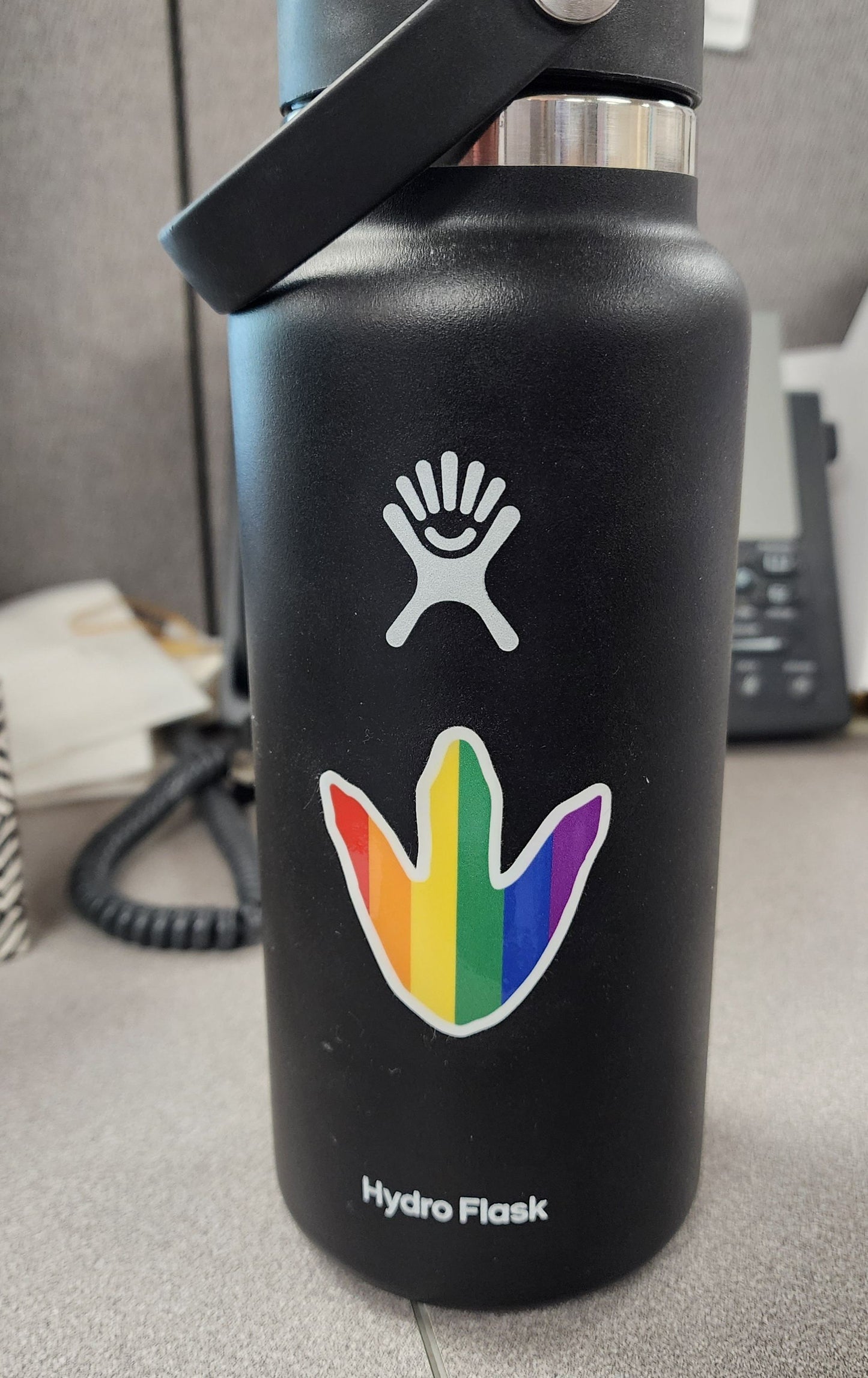 2" Pride Dino Foot Sticker